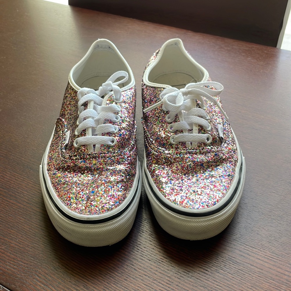 Rare Vans authentic shoe multicolored glitter men’s size 6.5 women’s size 8